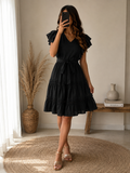 Robe noire avec dentelle
