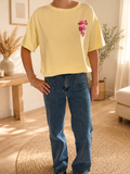T-shirt Jaune Pastel Amor