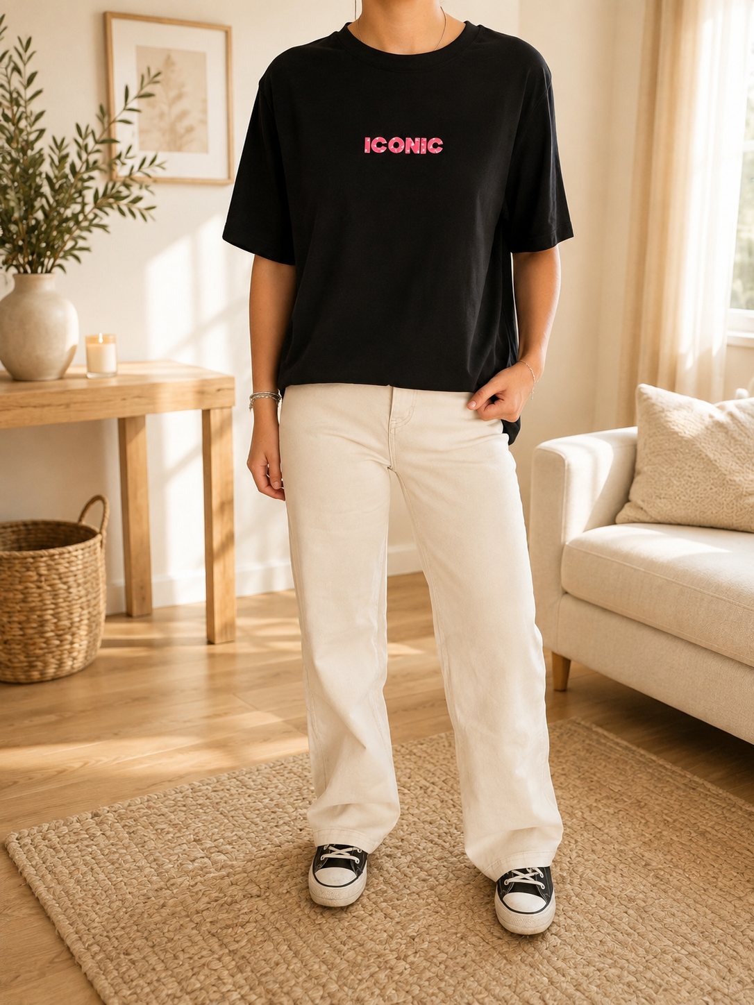 T-shirt Bleu Nuit Iconic Petit Pois