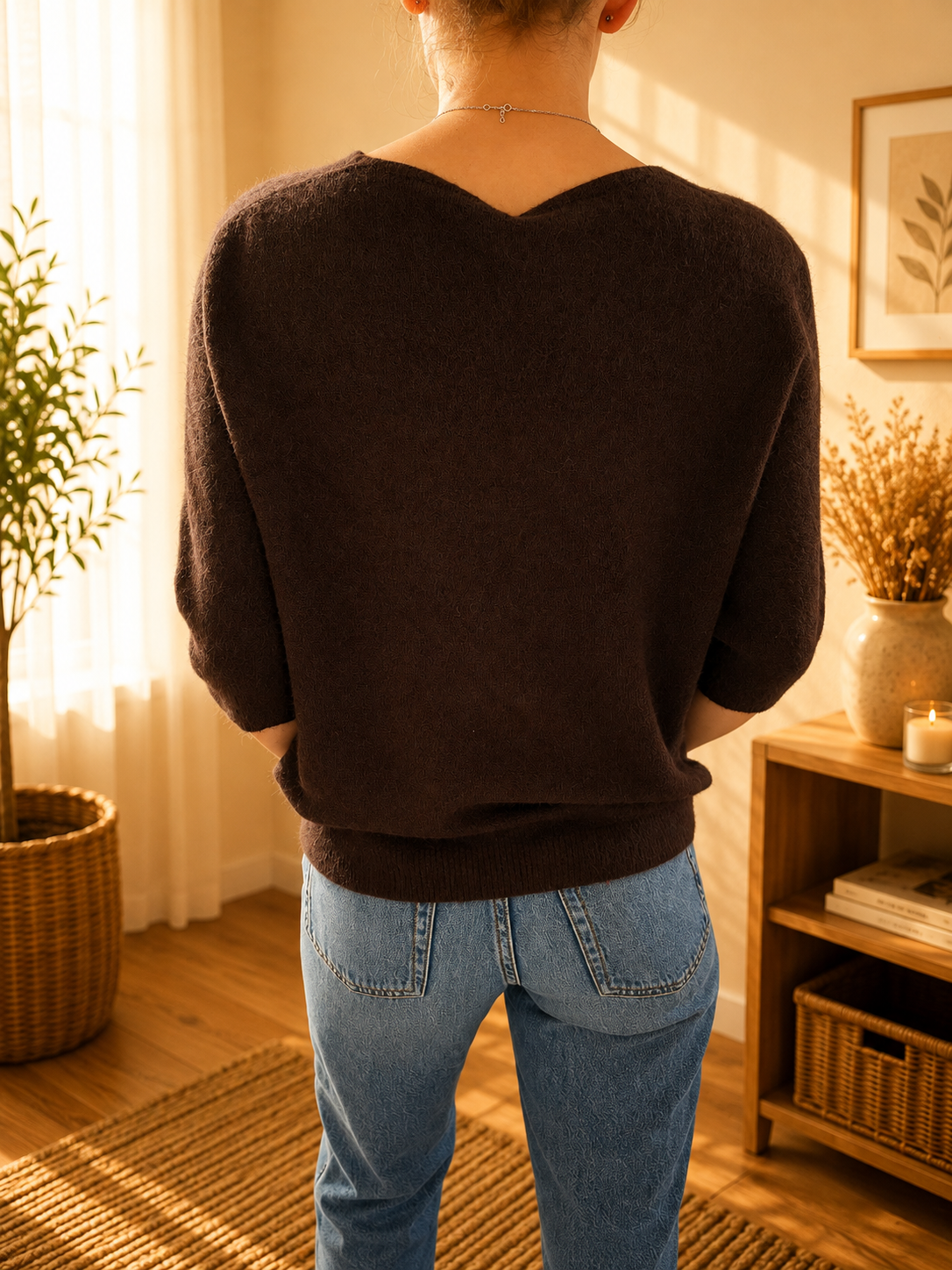 Pull choco à col V