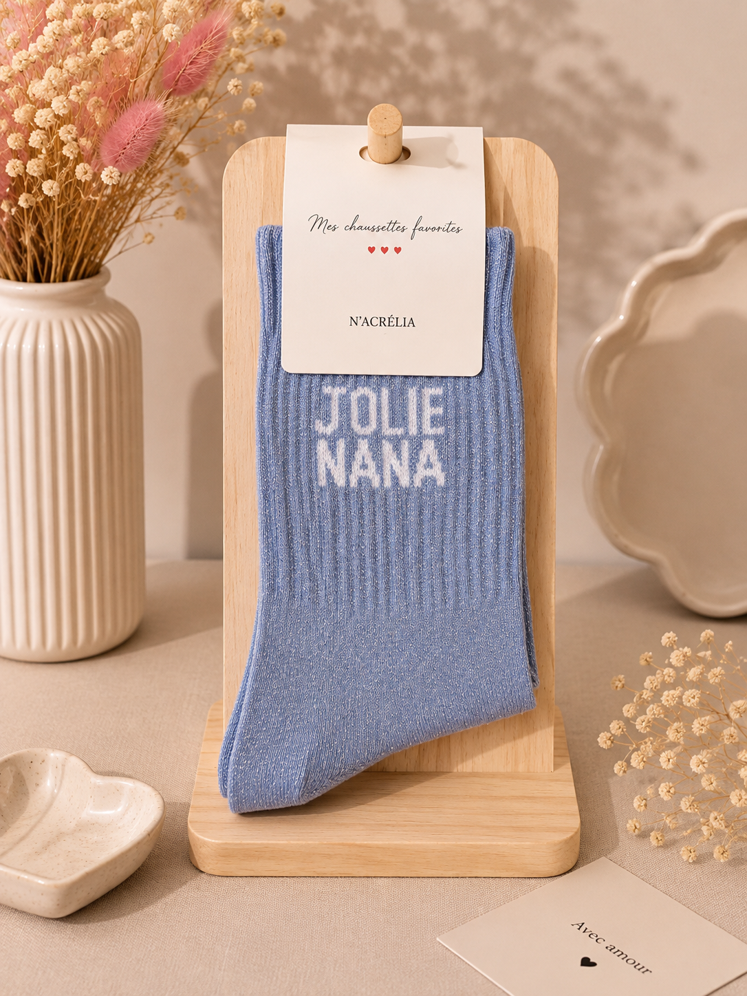 Chaussettes à paillettes " jolie nana "