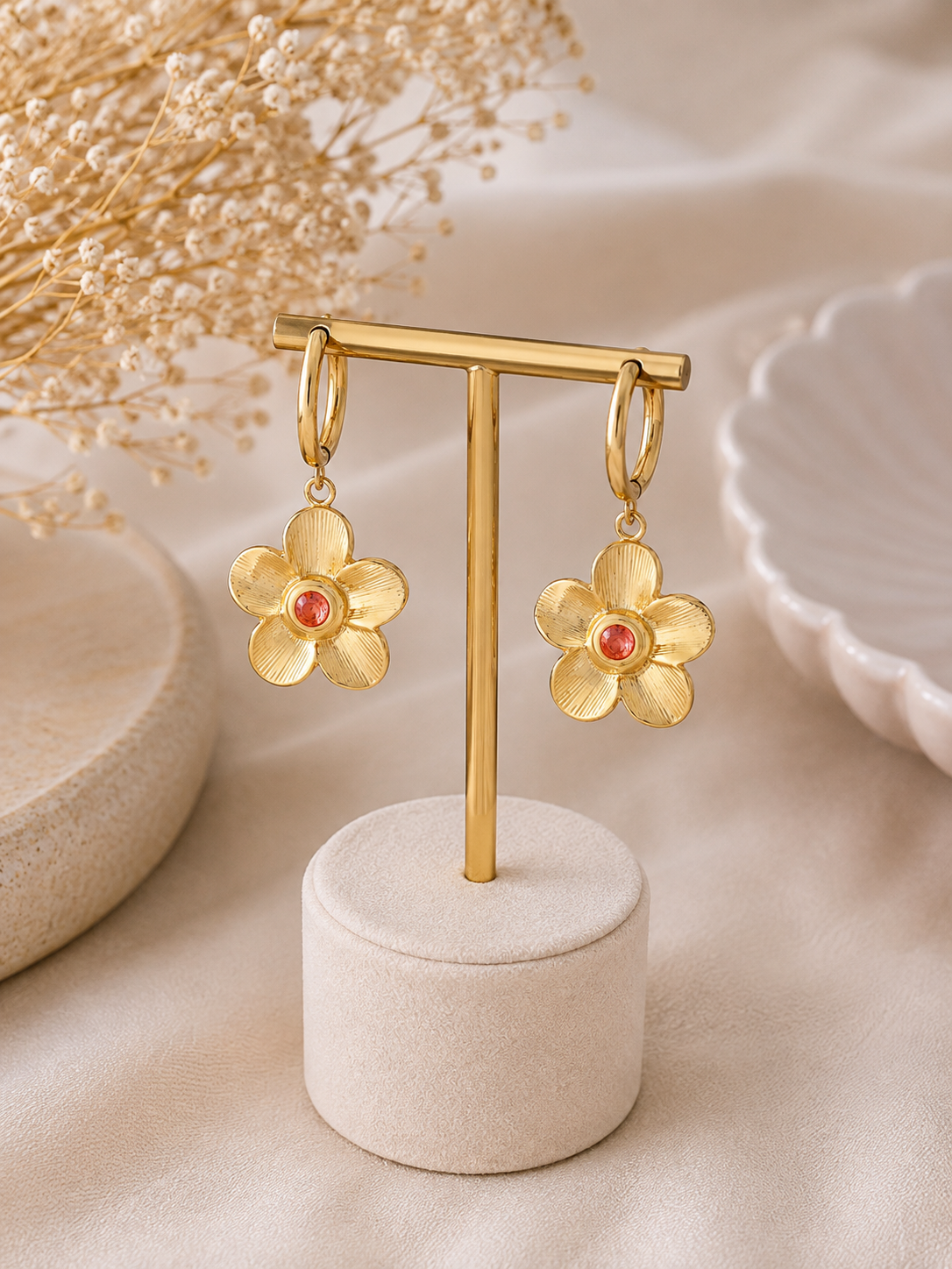 Boucles d'oreilles pétales d'amour