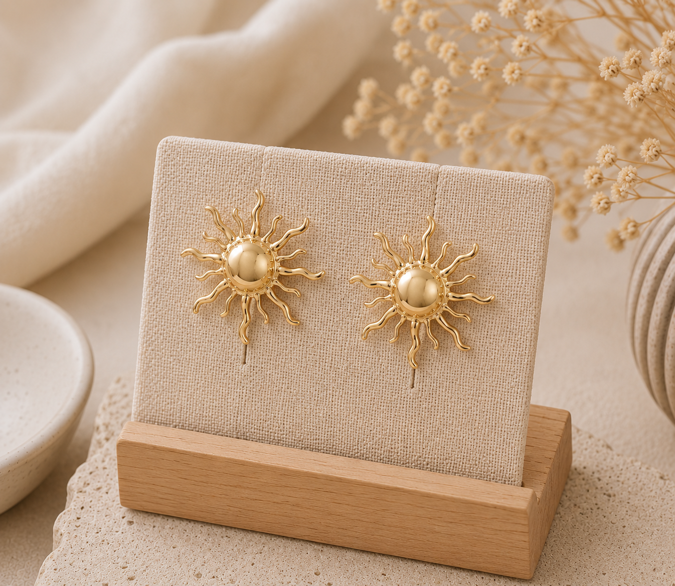 Boucles d'oreilles soleil