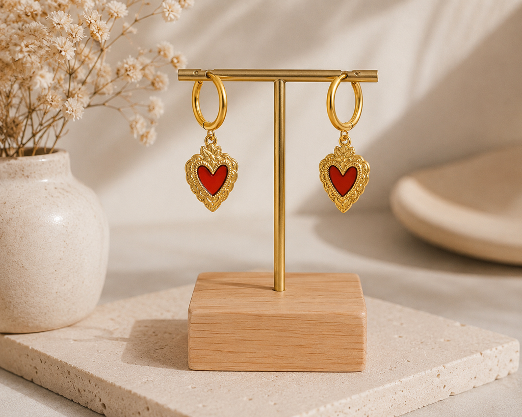 Boucles d'oreilles cœur