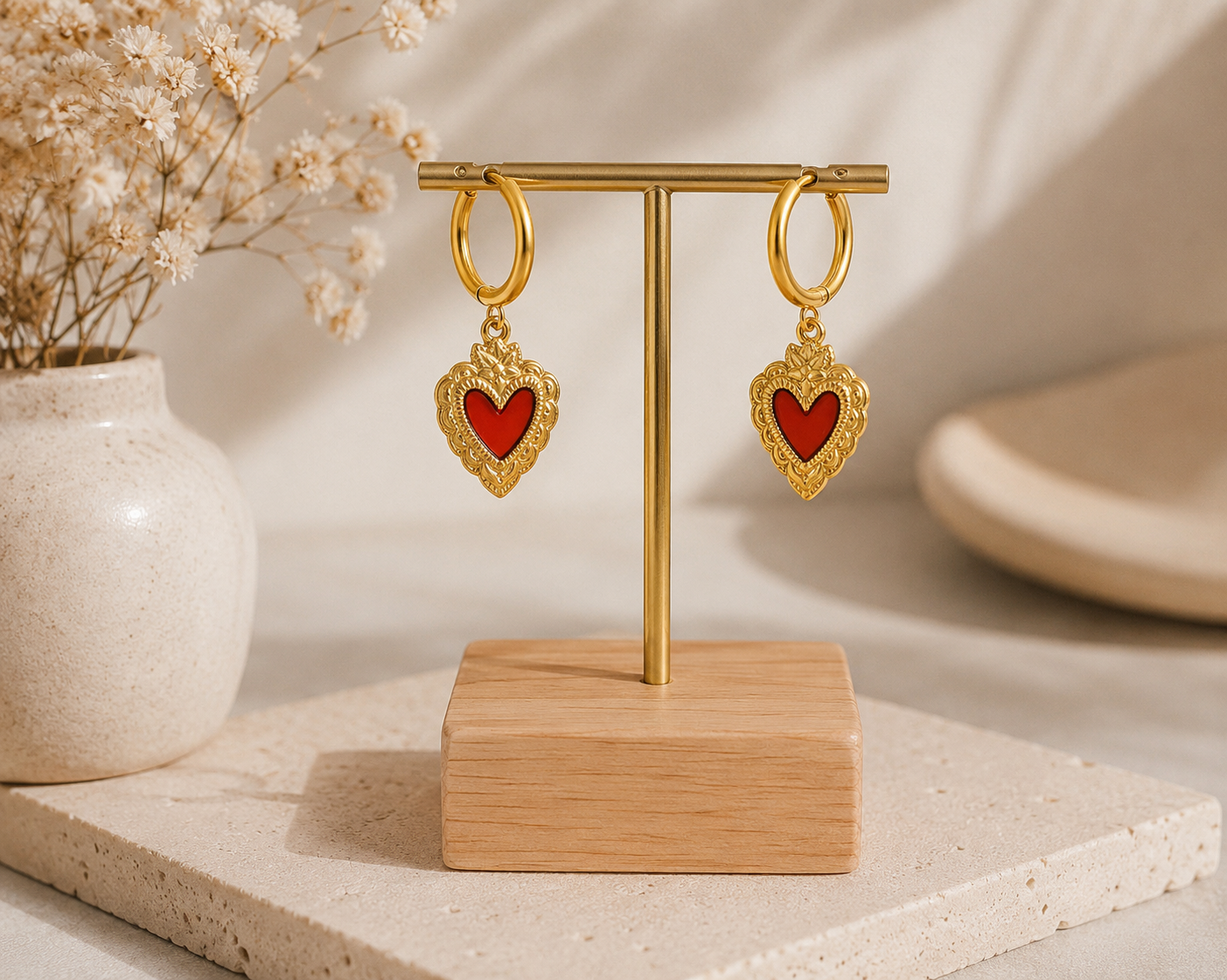 Boucles d'oreilles cœur