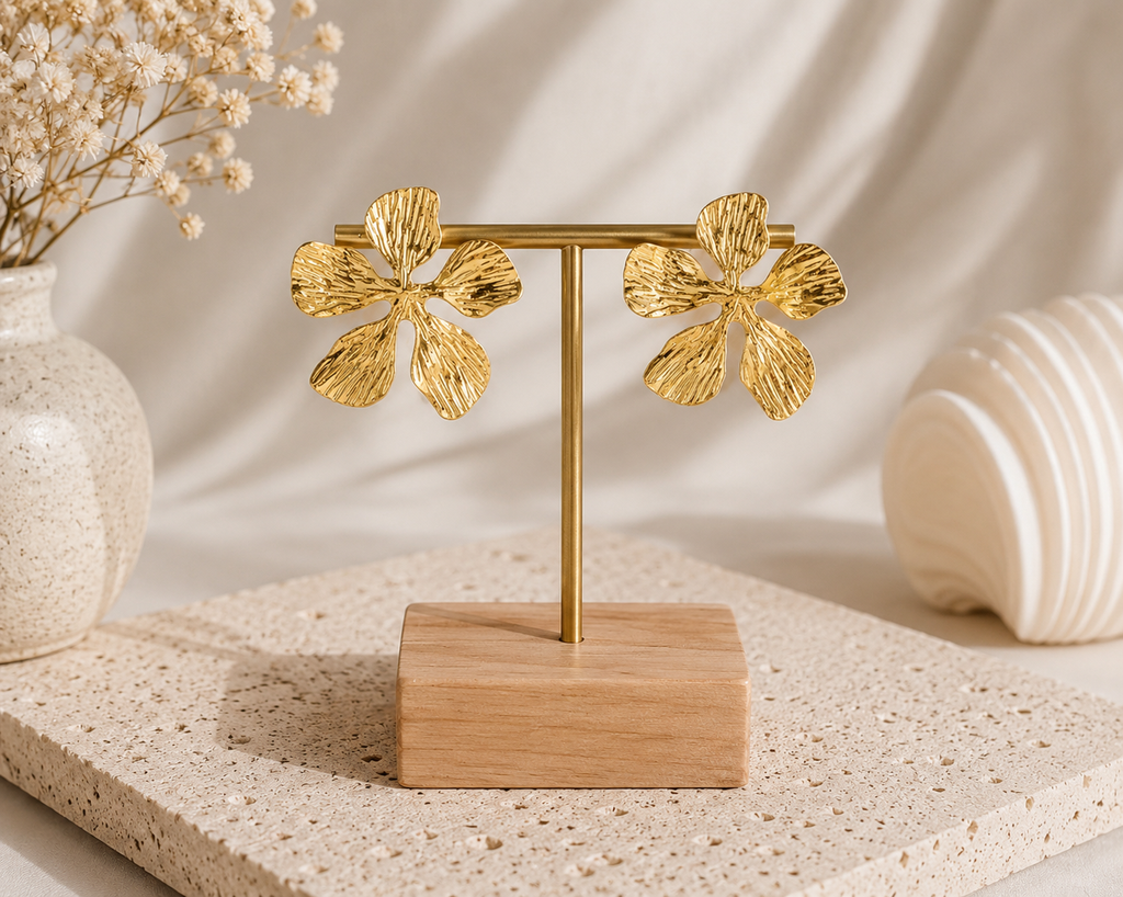 Boucles d'oreilles fleurs majestueuses