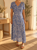Robe longue bleue
