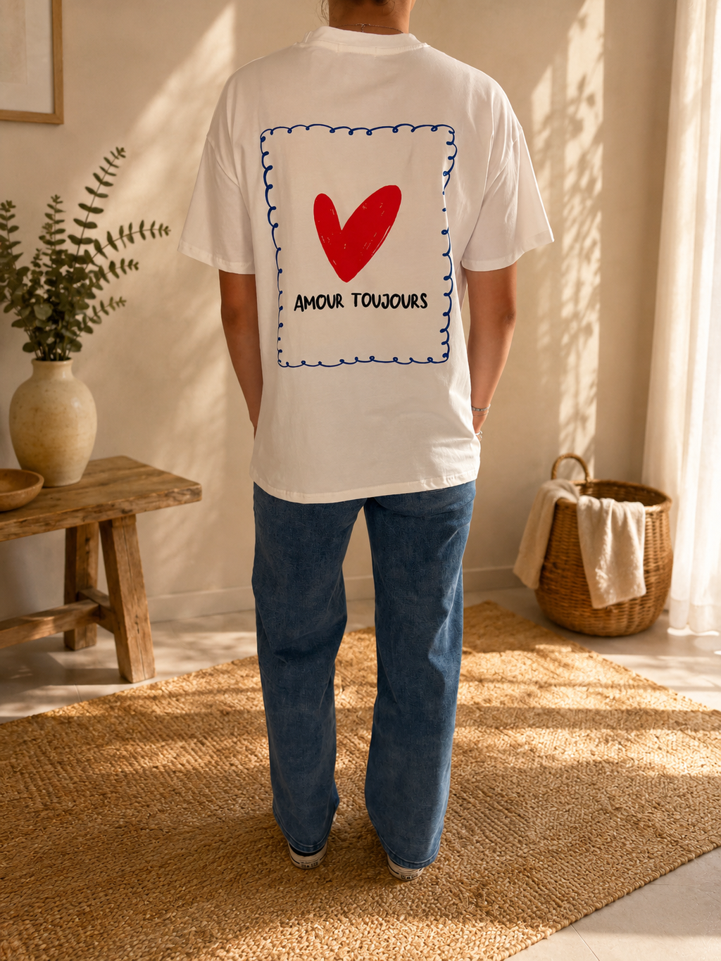T-shirt blanc amour pour toujours