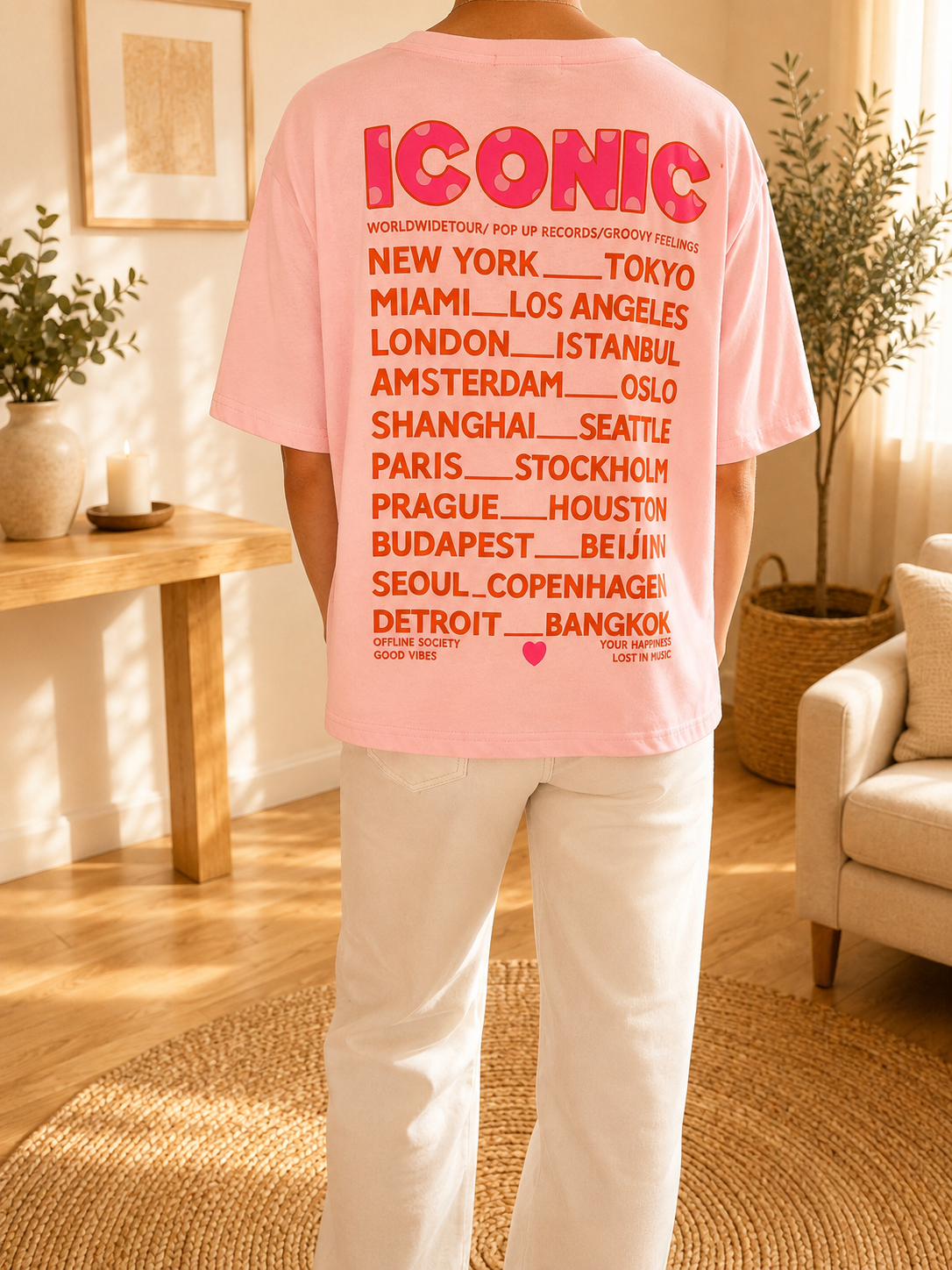 T-shirt Iconic Rose Petit Pois