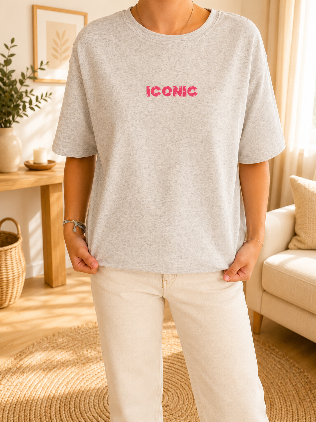 T-shirt Iconic Gris Petit Pois