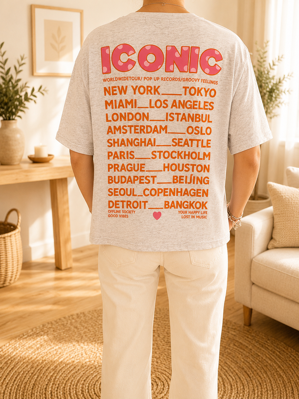 T-shirt Iconic Gris Petit Pois