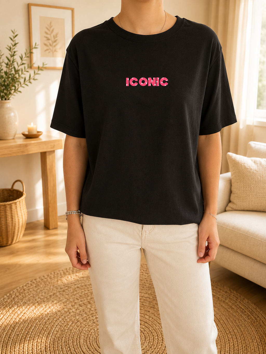 T-shirt Bleu Nuit Iconic Petit Pois