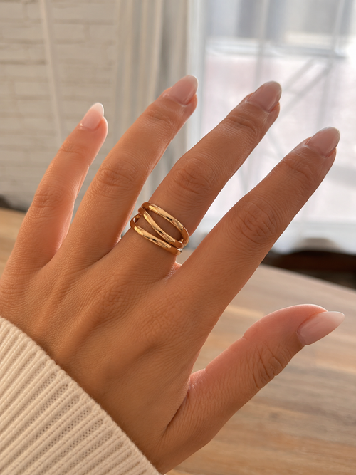 Bague trois lignes