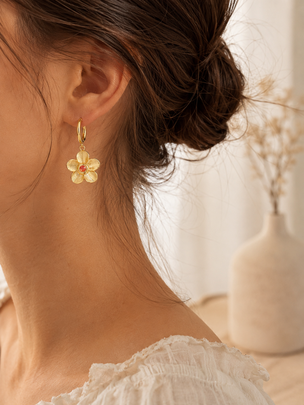 Boucles d'oreilles pétales d'amour