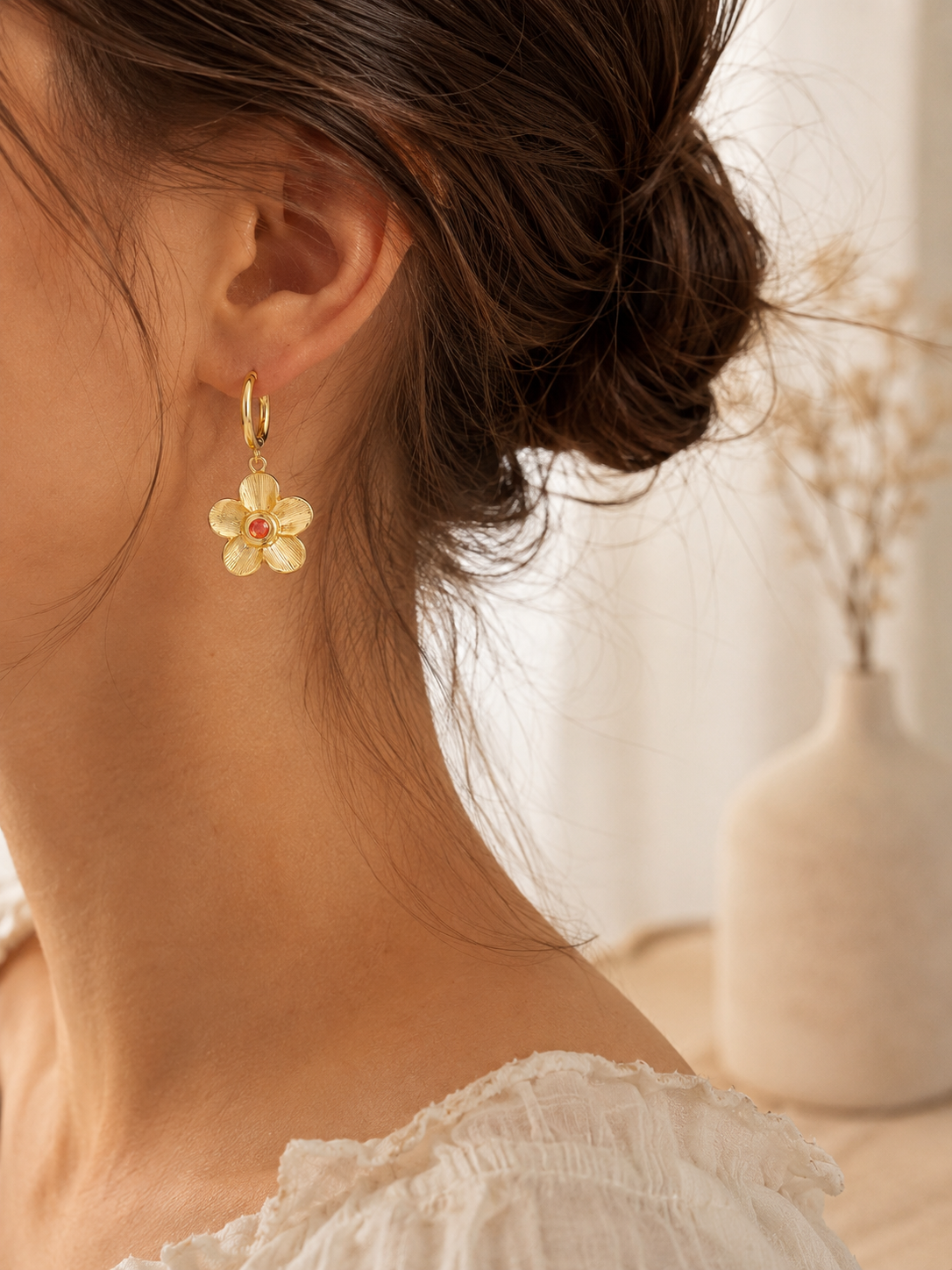 Boucles d'oreilles pétales d'amour