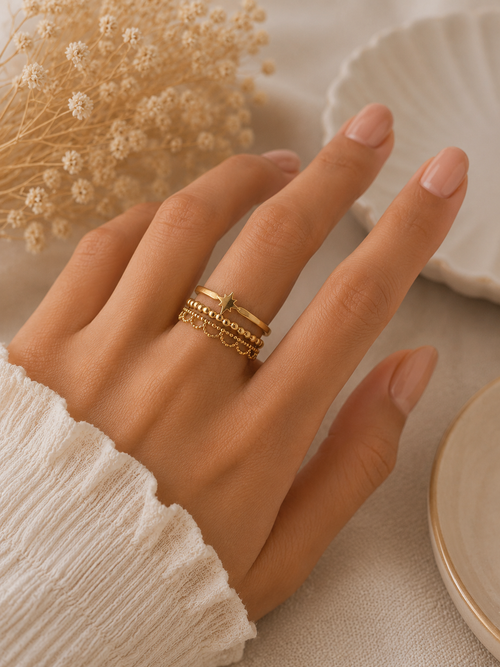 Bague douce étoile
