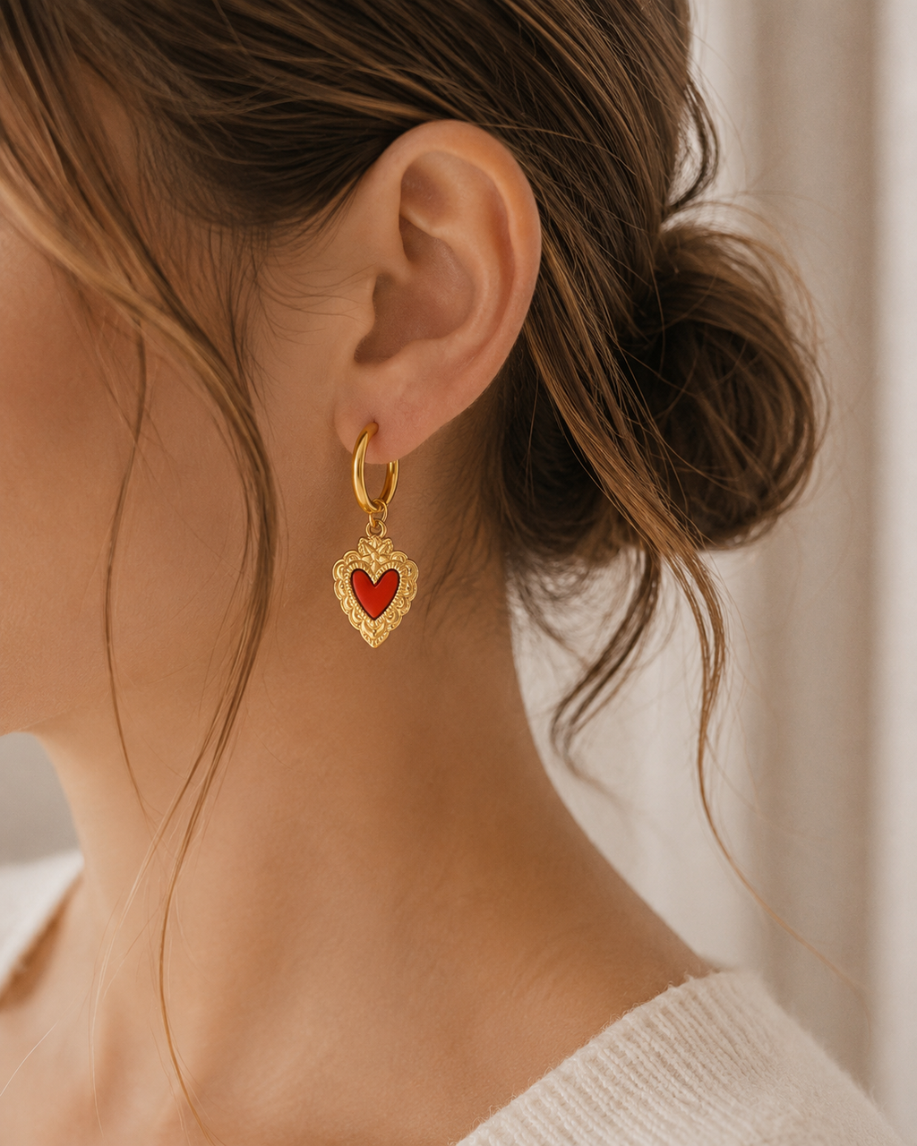 Boucles d'oreilles cœur