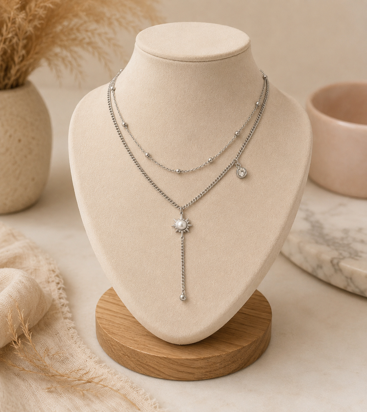 Collier soleil rayonnant
