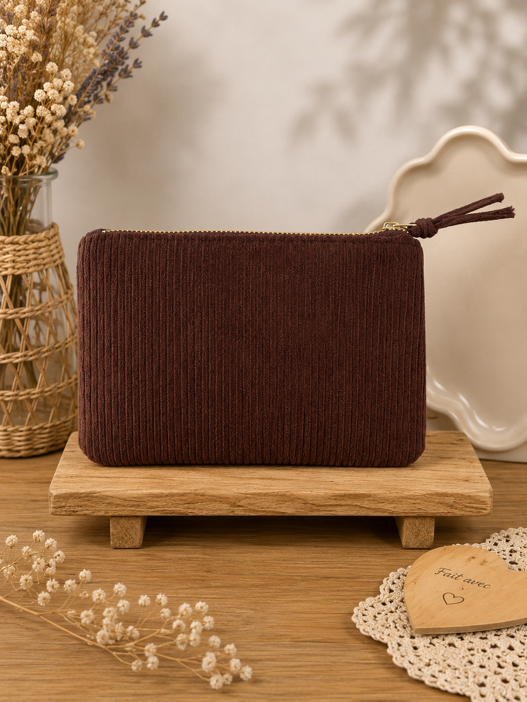 Pochette marron